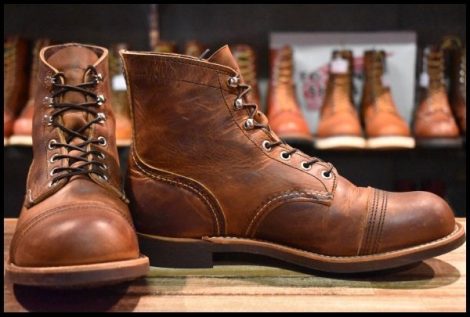 【7.5D 箱付 美品 25年】レッドウィング 8085 アイアンレンジャー 茶 ブラウン カッパーラフ＆タフ ブーツ redwing HOPESMORE