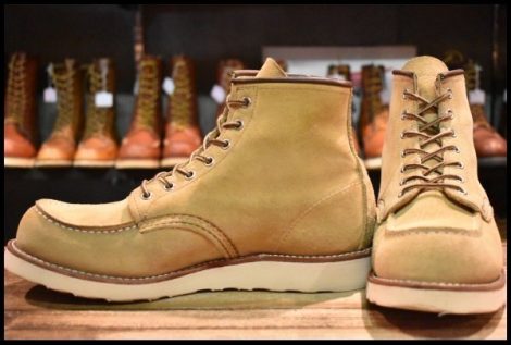【9.5D 良品 22年】レッドウィング 8833 スエード アイリッシュセッター ホーソーン ラフアウト モック ブーツ redwing HOPESMORE