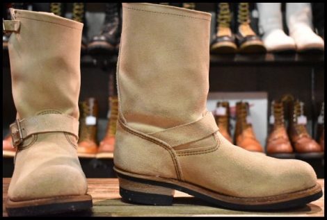 【9D 良品 08年】レッドウィング 8268 スエード エンジニア ホーソーンアビレーンラフアウト スチールトゥ ブーツ redwing HOPESMORE