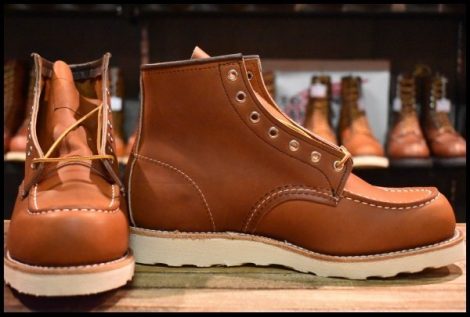 【8.5E 箱付 未使用 26年】レッドウィング 875 アイリッシュセッター 茶 オロレガシー モック レースアップ ブーツ redwing HOPESMORE