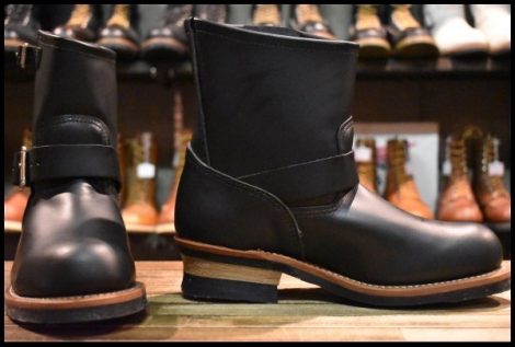 【7.5D 未使用 14年】レッドウィング 2976 ショート エンジニア 黒 ブラック クローム スチールトゥ ブーツ redwing HOPESMORE