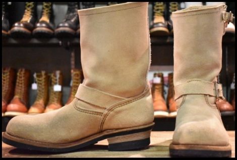 【9D 良品 08年】レッドウィング 8268 スエード エンジニア ホーソーンアビレーンラフアウト スチールトゥ ブーツ redwing HOPESMORE