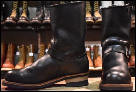 【10D 良品 PT99プリント 旧シルエット 04年】レッドウィング 2268 エンジニア 黒 ブラック スチールトゥ ブーツ redwing HOPESMORE