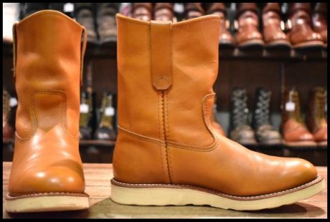 【7E 箱付 良品 11年】レッドウィング 9866 ゴールドラセット ペコス 茶 クッションソール プルオン ブーツ redwing pecos HOPESMORE