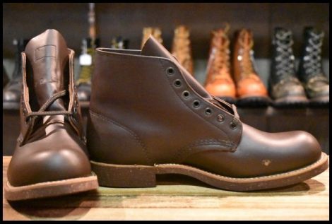 【8D DEAD 羽タグ】レッドウィング 8161 ガラスレザー コレクテッドグレイン ブラウン 茶 編み上げ ブーツ redwing HOPESMORE