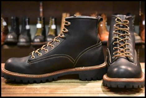 【8D 美品 08年】レッドウィング 2935 ビブラム ラインマン ブラック 黒 ラグソール LTT レースアップ ブーツ redwing 2934 HOPESMORE