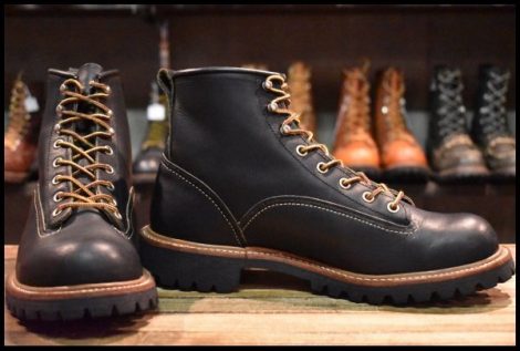 【8D 美品 08年】レッドウィング 2935 ビブラム ラインマン ブラック 黒 ラグソール LTT レースアップ ブーツ redwing 2934 HOPESMORE