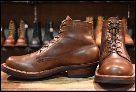 【9E 良品】WHITE’S ホワイツ セミドレス ディストレスド ブラウン 茶 ビブラム700シングル 編み上げ ブーツ HOPESMORE