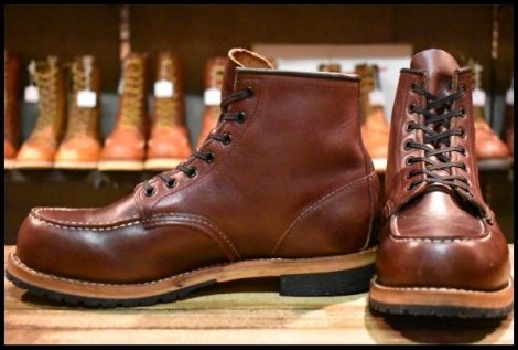 【8D 美品 07年】レッドウィング 9010 ベックマン ブラックチェリー フェザーストーン モックトゥ 編み上げ ブーツ redwing HOPESMORE
