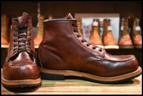 【8D 美品 07年】レッドウィング 9010 ベックマン ブラックチェリー フェザーストーン モックトゥ 編み上げ ブーツ redwing HOPESMORE
