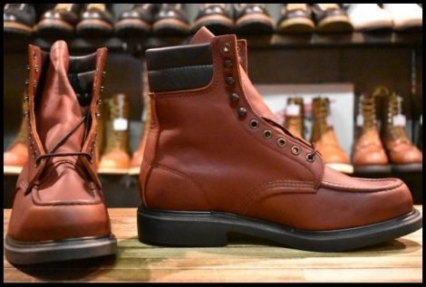 【10E DEAD 羽タグ】レッドウィング 404 スーパーソール 赤茶 オロラセット モックトゥ レースアップ 204 8804 ブーツ redwing HOPESMORE
