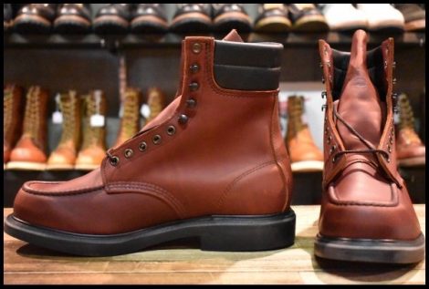 【10E DEAD 羽タグ】レッドウィング 404 スーパーソール 赤茶 オロラセット モックトゥ レースアップ 204 8804 ブーツ redwing HOPESMORE