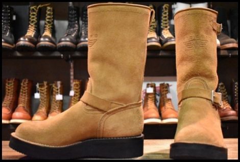 【8EE程度 美品】VIBERG ヴァイバー 83 エンジニア スエード ラフアウト ビブラム2021 ベージュ ブーツ ウエスコ ボス HOPESMORE