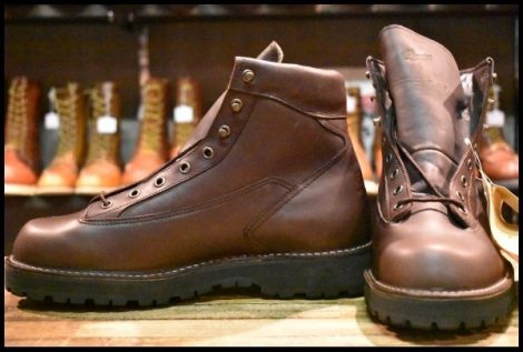 【9 未使用】Danner ダナー D7005 ブラウン 茶 GORE-TEX ゴアテックス オールレザー レースアップ ブーツ ダナーライト HOPESMORE