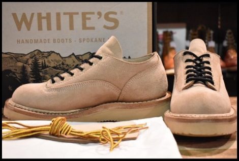 【8E 箱付 美品】WHITE’S ホワイツ ノースウエストオックスフォード 300NWLTT-C デザートサンド ラフアウト ビブラム2021 ブーツ HOPESMORE