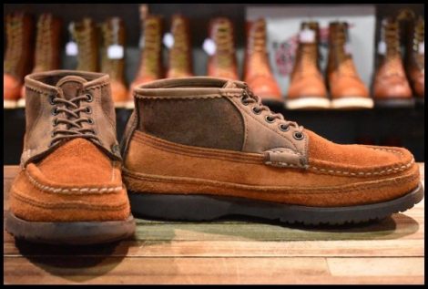 【8E 中古】RUSSELL MOCCASIN ラッセルモカシン ショートサファリ ラフアウト スエード ツートン 短靴 ブーツ HOPESMORE