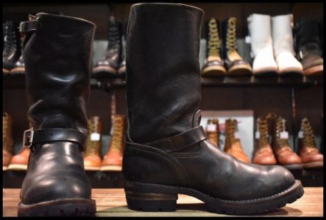 【8.5E? 良品 旧ロゴ】WESCO ウエスコ ボス ブラック 黒 11インチハイト ビブラム100 エンジニア ブーツ BOSS HOPESMORE
