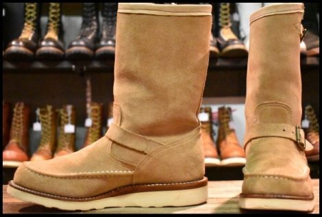 【8E 良品 黒タグ】Chippewa チペワ 97874 モックエンジニア サンドスエード ラフアウト ハイランダー ブーツ HOPESMORE