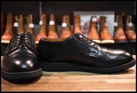 【8EE 美品 21年】レッドウィング 101 ポストマン シューズ 黒 ブラック シャパラル ローカット 短靴 ブーツ redwing HOPESMORE