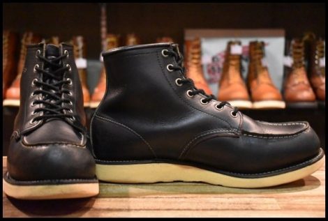 【9E 良品 羽タグ 00年】レッドウィング 8130 アイリッシュセッター 黒 ブラッククローム モック 8179 ブーツ redwing HOPESMORE