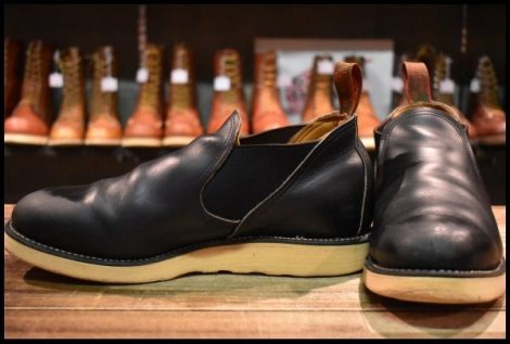 【8.5E 良品 90’S】レッドウィング 8142 ロメオ サイドゴア 黒 ブラッククローム ローカット 短靴 ブーツ redwing HOPESMORE