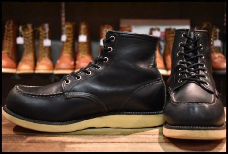 【9E 良品 羽タグ 00年】レッドウィング 8130 アイリッシュセッター 黒 ブラッククローム モック 8179 ブーツ redwing HOPESMORE