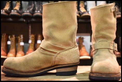【7.5D 良品 08年】レッドウィング 8268 スエード エンジニア ホーソーンアビレーンラフアウト スチールトゥ ブーツ redwing HOPESMORE