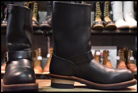 【9D 良品 10年】レッドウィング 2268 エンジニア 黒 ブラッククローム スチールトゥ ブーツ redwing HOPESMORE