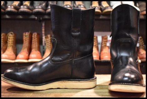 【8E 中古 02年】レッドウィング 8169 ペコス 黒 ブラッククローム プルオン クッションソール ブーツ redwing HOPESMORE