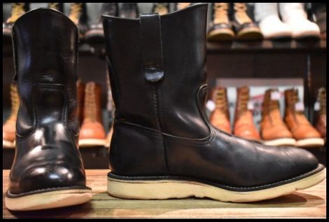 【8E 中古 02年】レッドウィング 8169 ペコス 黒 ブラッククローム プルオン クッションソール ブーツ redwing HOPESMORE