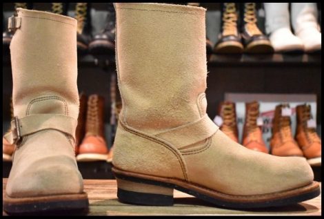 【8D 良品 08年】レッドウィング 8268 スエード エンジニア ホーソーンアビレーン ラフアウト スチールトゥ ブーツ redwing HOPESMORE
