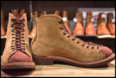 【7.5D 良品 15年 限定】レッドウィング 2997 スエード ワイドパネル ラインマン モハヴェ マルーン ブーツ redwing HOPESMORE