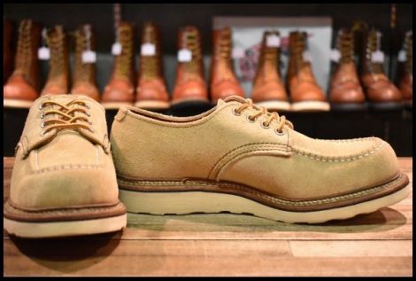 【8D 良品 13年】レッドウィング 8097 スエード オックスフォード ラフアウト モックトゥ 短靴 ブーツ 8105 redwing HOPESMORE