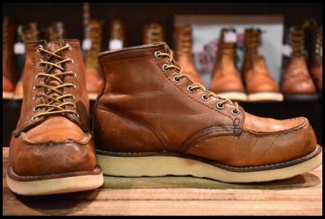 【6.5E 中古 旧犬タグ スクエアステッチ 82年4月刻印】レッドウィング 875 アイリッシュセッター ブーツ 茶 redwing ビンテージ HOPESMORE