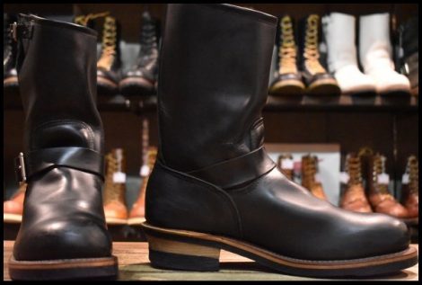 【9.5D 良品 PT99プリント 旧シルエット 05年】レッドウィング 2268 エンジニア 黒 ブラック スチールトゥ ブーツ redwing HOPESMORE