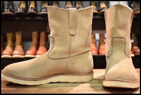 【11E 良品 10年】レッドウィング 8168 スエード ペコス ホーソーン アビレーン ラフアウト プルオン ブーツ redwing pecos HOPESMORE