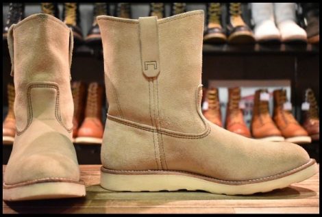 【11E 良品 10年】レッドウィング 8168 スエード ペコス ホーソーン アビレーン ラフアウト プルオン ブーツ redwing pecos HOPESMORE