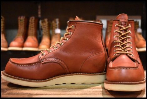 【7E 良品 犬タグ復刻 21年】レッドウィング 8875 アイリッシュセッター 赤茶 オロラセット モックトゥ ブーツ redwing HOPESMORE