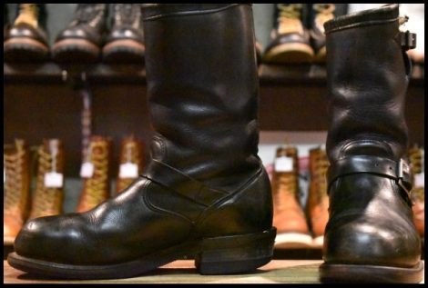 【7D 中古 黒タグ Cマーク PT83】Chippewa チペワ エンジニア 27863 黒 ブラック スチールトゥ ブーツ ビンテージ HOPESMORE