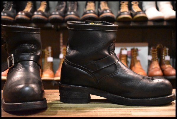 9E 良品 黒タグ】Chippewa チペワ 1901M58 ショートエンジニア