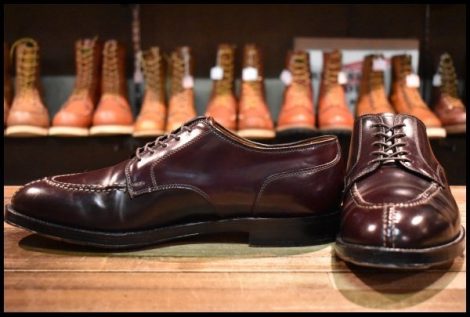 【11D 美品】ALDEN オールデン 2210 オックスフォード バーガンディ コードバン Uチップ シューズ 編み上げ 短靴 ブーツ HOPESMORE