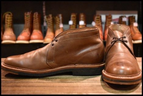 【9.5D 良品 bPr BEAMS別注】ALDEN オールデン チャッカブーツ 13789 ナチュラルクロムエクセル バリーラスト ブーツ HOPESMORE