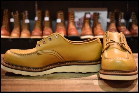 【8.5D 未使用 10年】レッドウィング 8108 オックスフォード メイズ マスタング 黄色 モックトゥ ローカット ブーツ redwing HOPESMORE