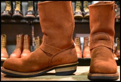 【8D 中古 05年】レッドウィング 8812 赤茶スエード エンジニア カッパー ラフアウト スチールトゥ ブーツ redwing HOPESMORE