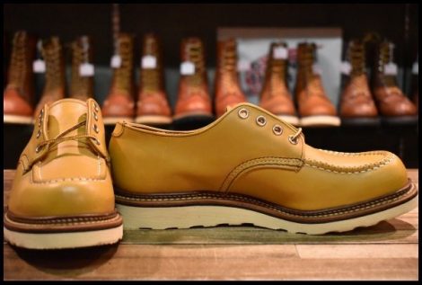【8.5D 未使用 10年】レッドウィング 8108 オックスフォード メイズ マスタング 黄色 モックトゥ ローカット ブーツ redwing HOPESMORE