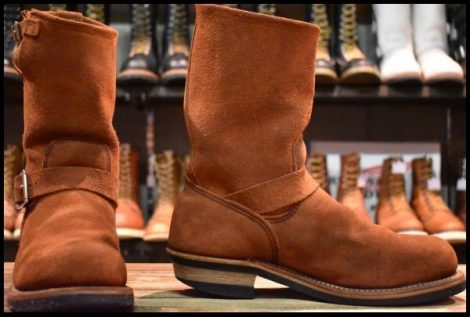 【8D 中古 05年】レッドウィング 8812 赤茶スエード エンジニア カッパー ラフアウト スチールトゥ ブーツ redwing HOPESMORE
