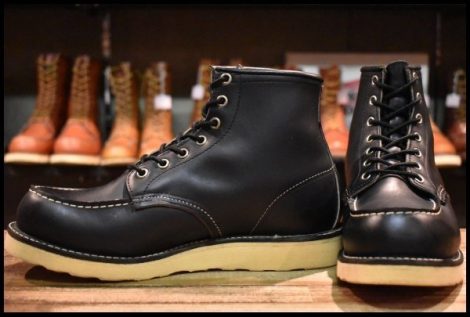 【8E 美品 羽タグ 00年】レッドウィング 8130 アイリッシュセッター 黒 ブラッククローム モック 8179 ブーツ redwing HOPESMORE