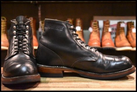 【9.5D 良品 08年 カスタム】レッドウィング 8165 アイリッシュセッター 黒 ブラッククローム プレーントゥ ブーツ redwing HOPESMORE