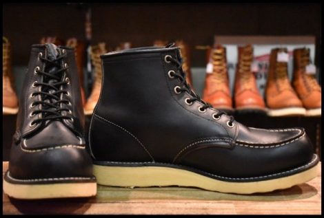 【8E 美品 羽タグ 00年】レッドウィング 8130 アイリッシュセッター 黒 ブラッククローム モック 8179 ブーツ redwing HOPESMORE
