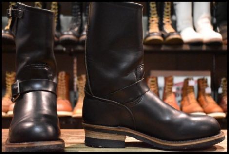 【7D 良品 PT91プリント】レッドウィング 2268 エンジニア 黒 ブラッククローム スチールトゥ ブーツ redwing HOPESMORE